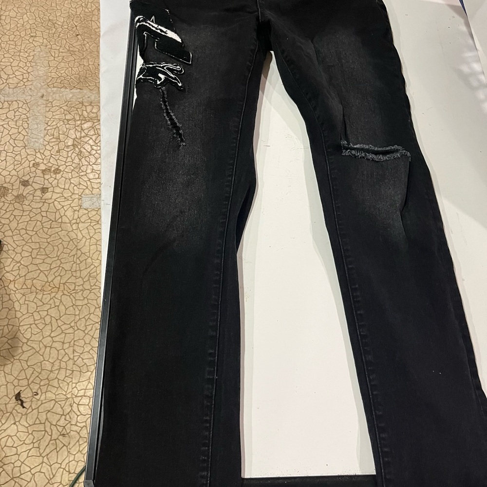 Mens Amiri Black Distressed Jeans 32
